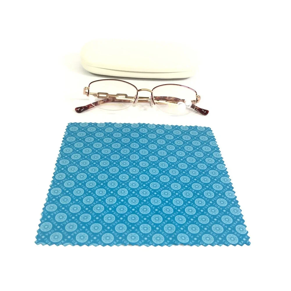 Tura Brilliance Eyeglasses Frames TE282 BUR Burgundy Rose Gold Crystal 51-17-140